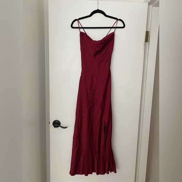 Ever New - Wine Red Silky Maxi Dress - Picture 1 of 8